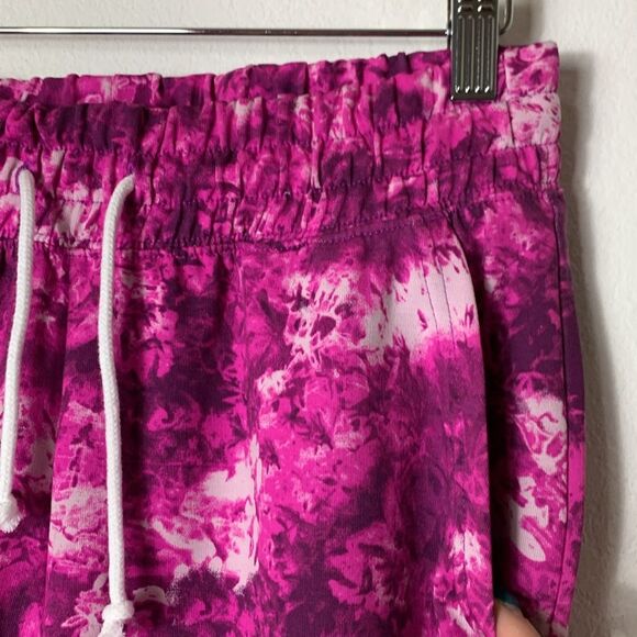 NWT Women’s Under Armour Rival Terry Print Loose Fit Pink Jogger Sweatpants XS - Picture 5 of 10